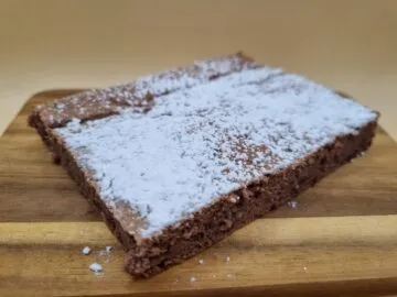 #125 Sjokoladebrownies med svarte bønner og banan