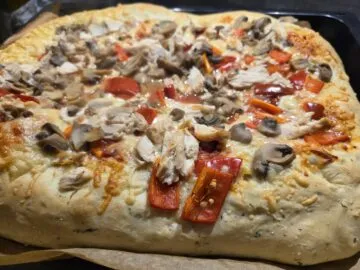 Litt for tykk pizza